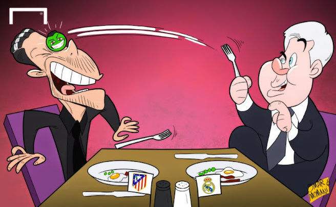 Cartoons Simeone y Ancelotti / Omar Momani