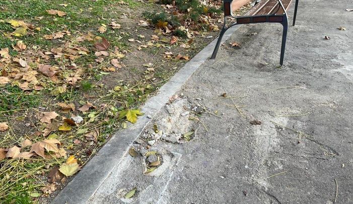 Lugar donde estaba el monolito / PSOE MAJADAHONDA