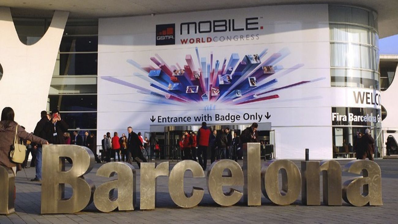 Pabellón del Mobile World Congress en una de las ediciones celebradas en Barcelona
