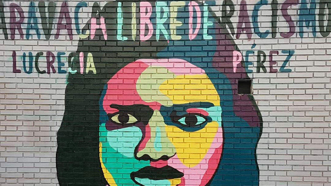 Mural homenaje a  Lucrecia Pérez en Aravaca