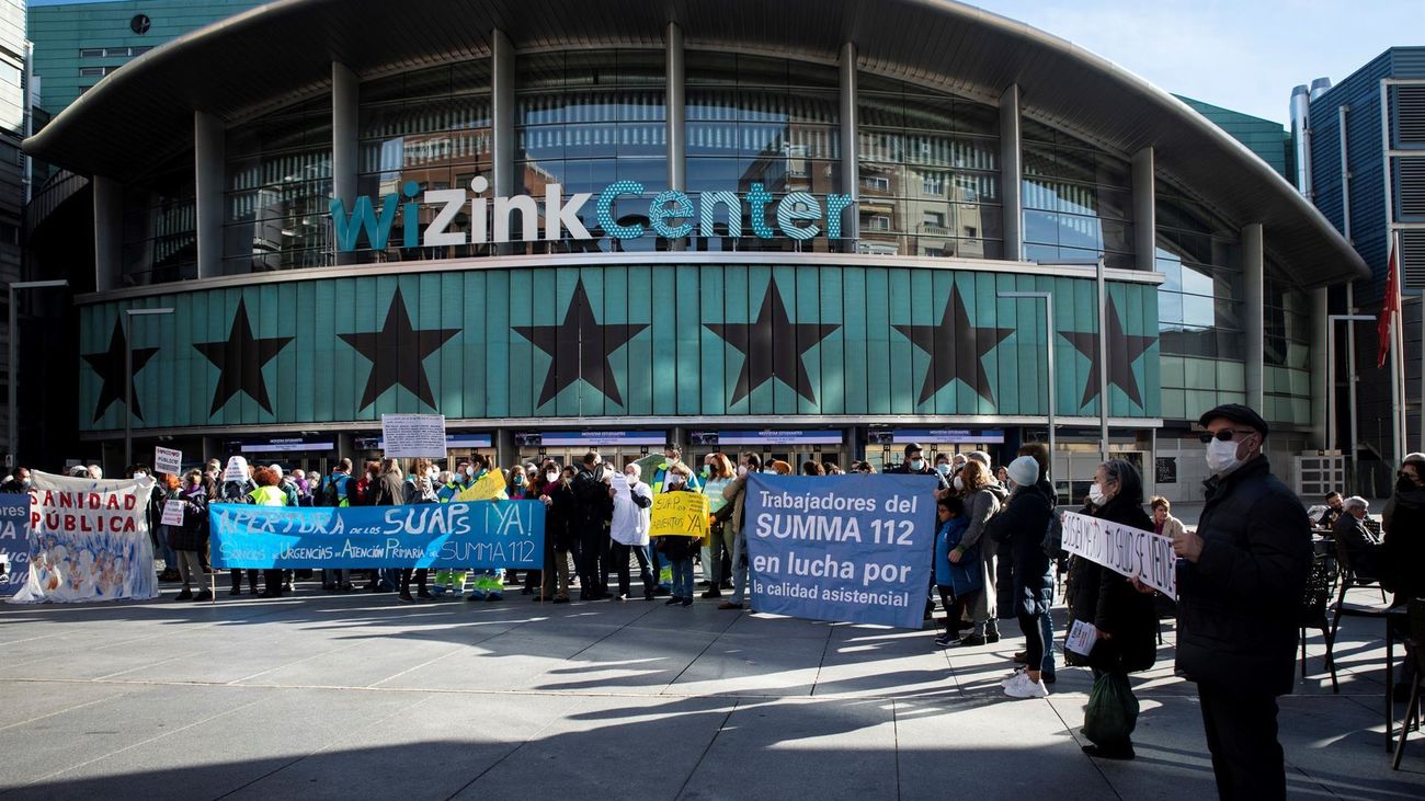 Protesta de trabajadores del Summa  en el Wizink Center