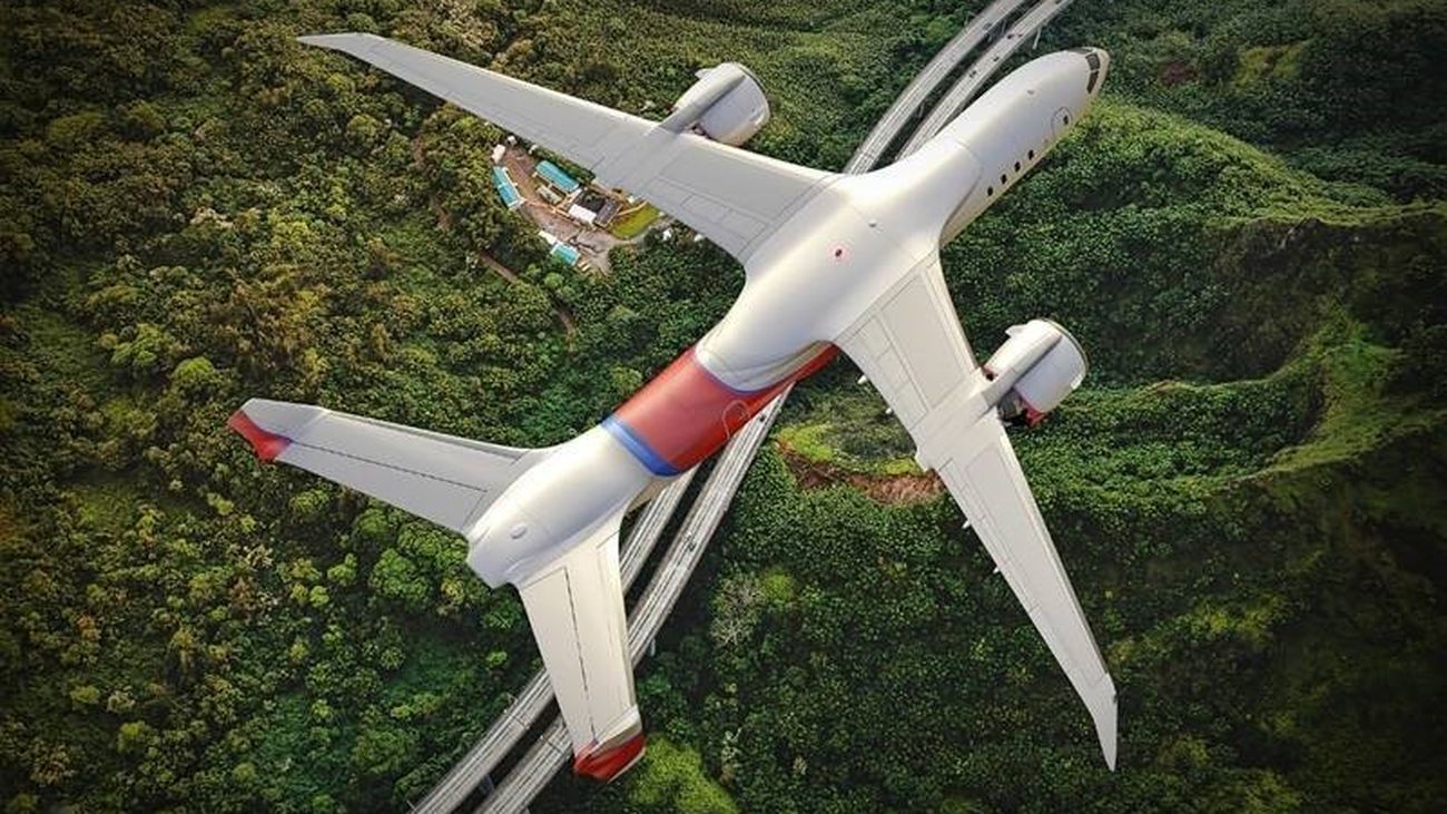 Concepto de avión del futuro