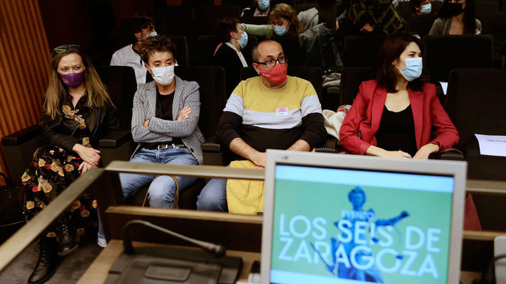 Vox cuela el himno de la Policía en el acto de apoyo a 'Los seis de Zaragoza'