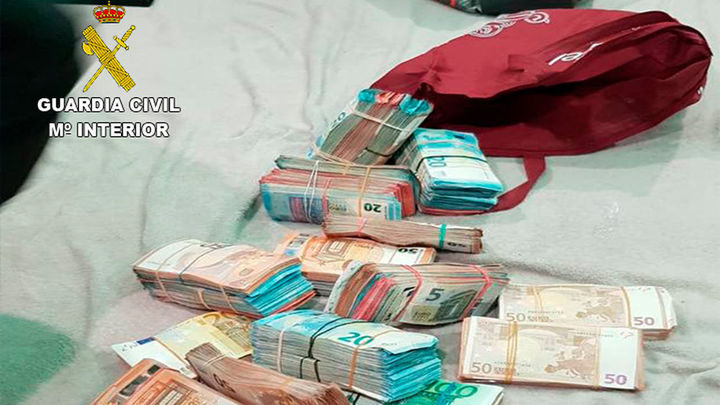 Dinero intervenido del narcotráfico / GUARDIA CIVIL