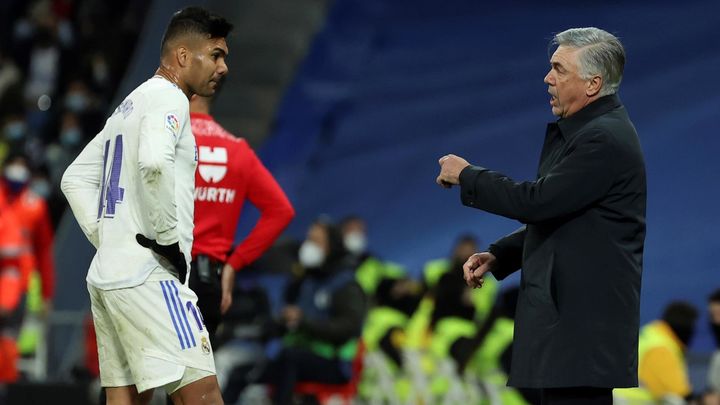 Casemiro y Ancelotti / EFE