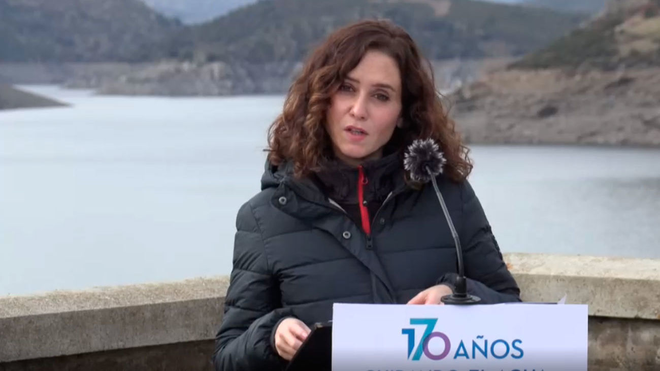 Ayuso anuncia que las tarifas del agua quedarán congeladas en 2022 por séptimo año consecutivo