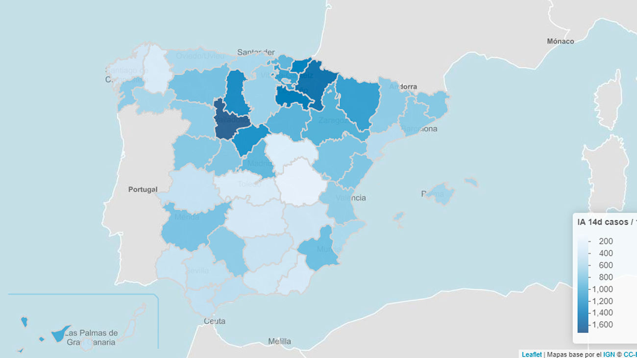 España suma 214.619 casos y 120 muertes por covid desde el jueves