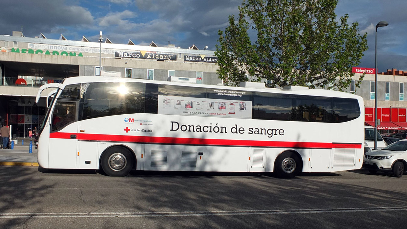 Unidad móvil puesta por la Concejalía de Salud y el Centro de Transfusión de Sangre