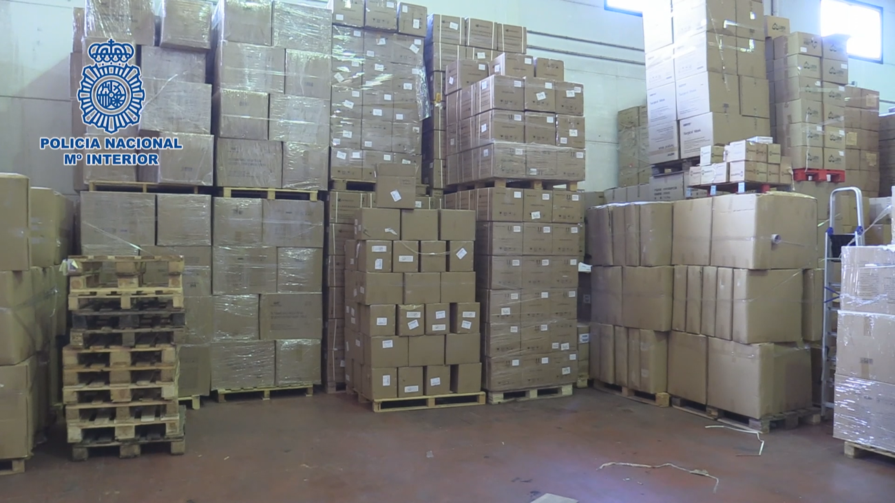 La Policía Nacional ha intervenido hasta 300.000 test de antígenos en Cobo Calleja