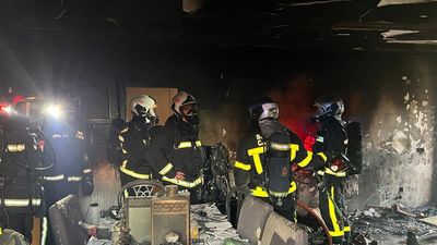 Un herido grave en el incendio de un chalé en Cubas de la Sagra