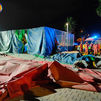 Nueve menores heridos al levantar el viento y tumbar un hinchable en la feria de Mislata (Valencia)