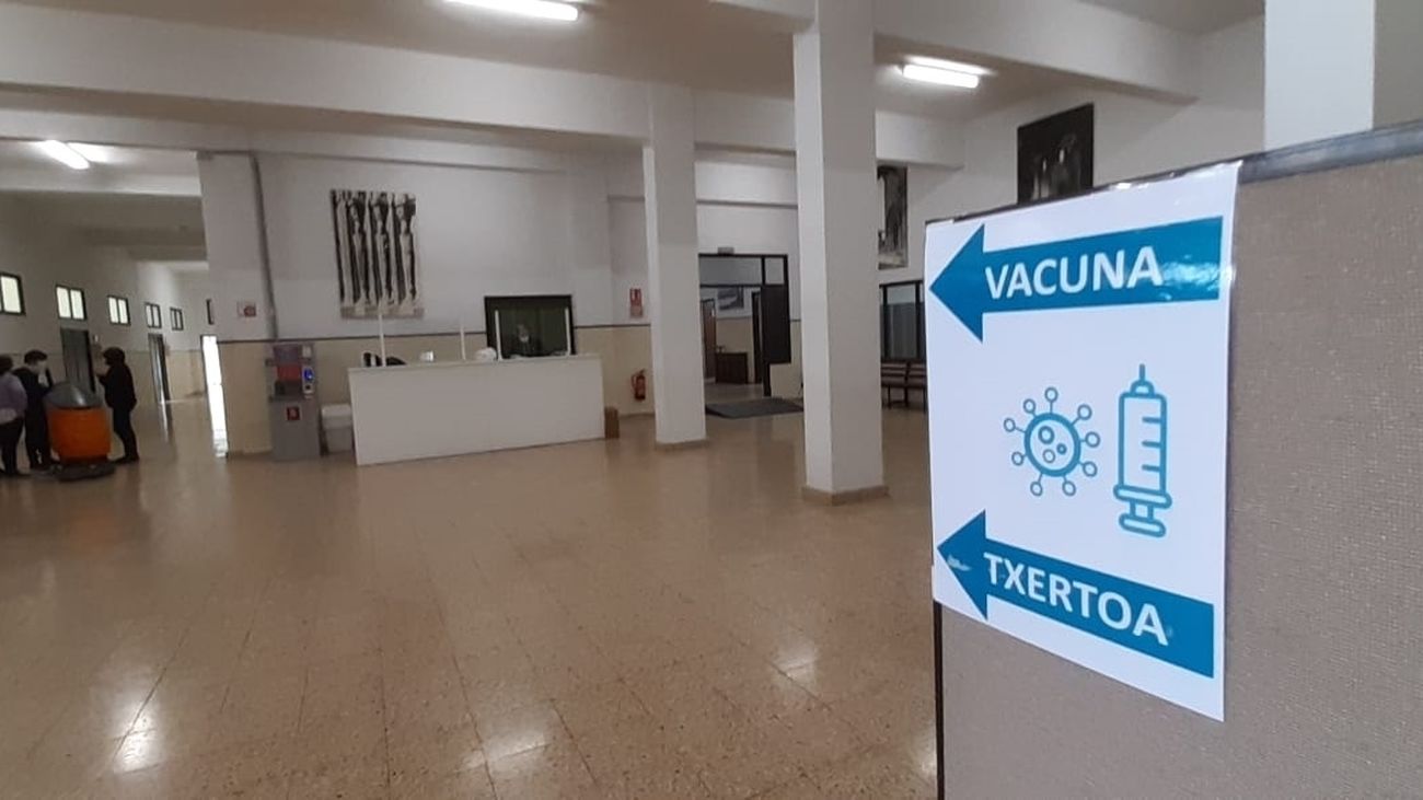 Centro de vacunación en Pamplona