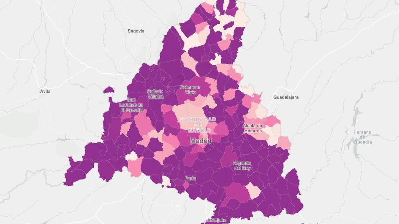 Mapa Covid de Madrid: Fuenlabrada y Móstoles se unen al 'club de los 3.000'