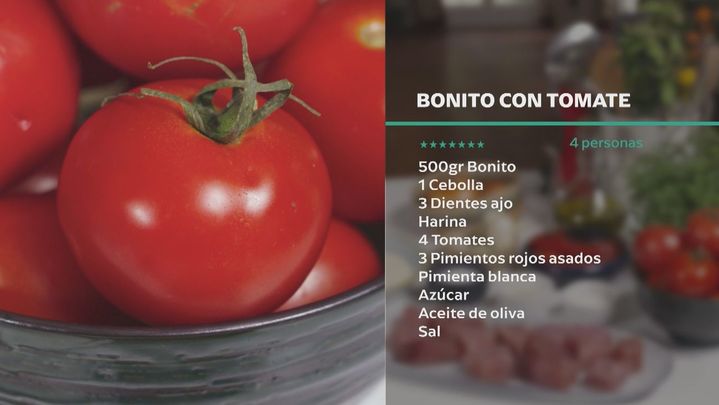Receta de bonito con tomate