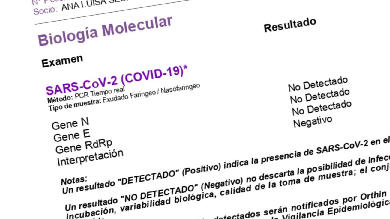 Descubrimos una venta ilegal de certificados falsos que muestran una prueba de Covid negativa