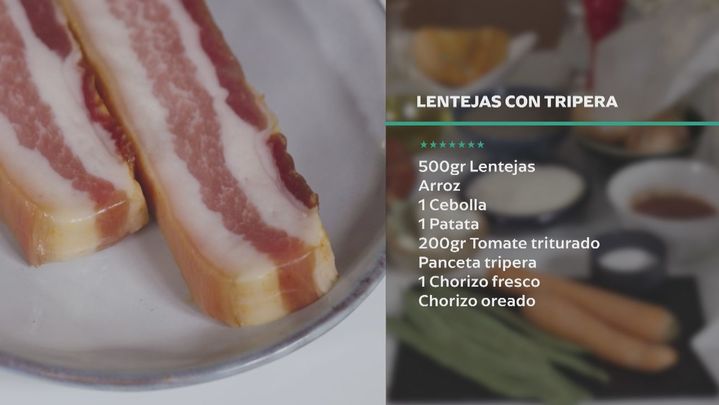 Receta de lentejas con tripera