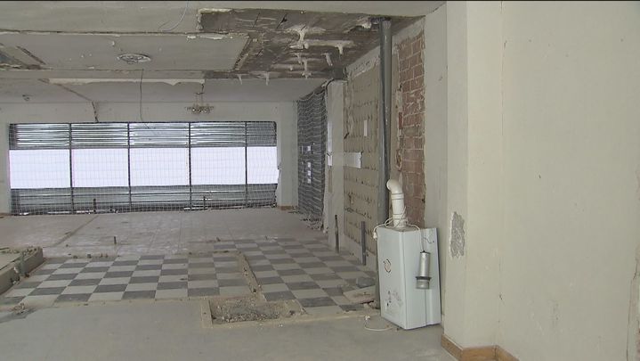 Estado en el que quedó la parroquia Virgen de la Paloma tras la explosión / REDACCIÓN