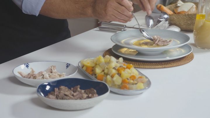 Receta de sopa de menudillos al aprovechamiento