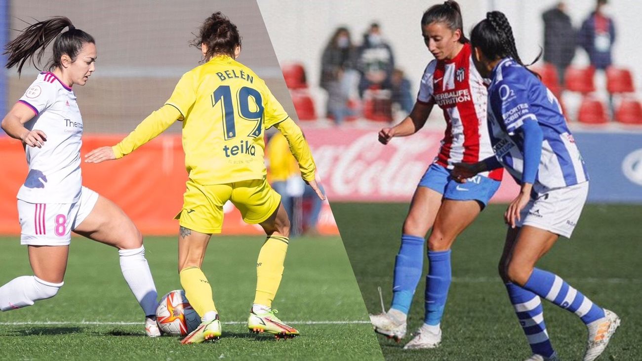 Madrid CFF - Villarreal y Atlético de Madrid - Sporting de Huelva