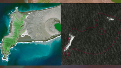 Las espectaculares imágenes de la desaparición de la isla Hunga Tonga tras la erupción volcánica