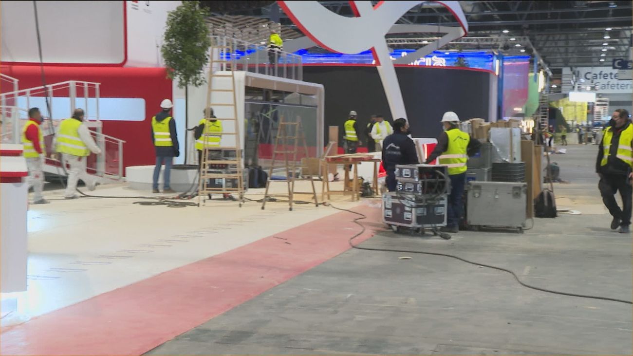 Últimos preparativos para la apertura de Fitur 2022, este miércoles