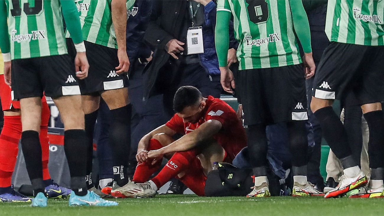 Joan Jordán tras recibir el impacto