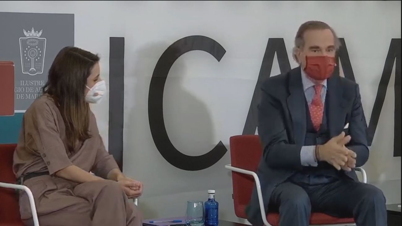 “Justicia feminista”: Irene Montero y el decano del Colegio de Abogados de Madrid discrepan