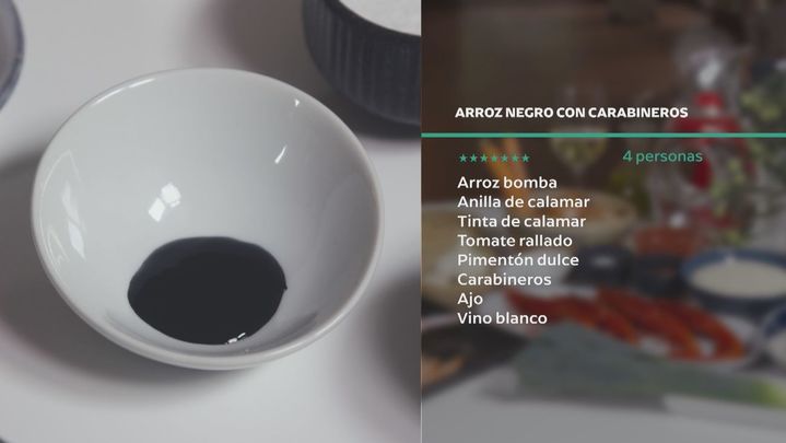 Receta de arroz negro con carabineros