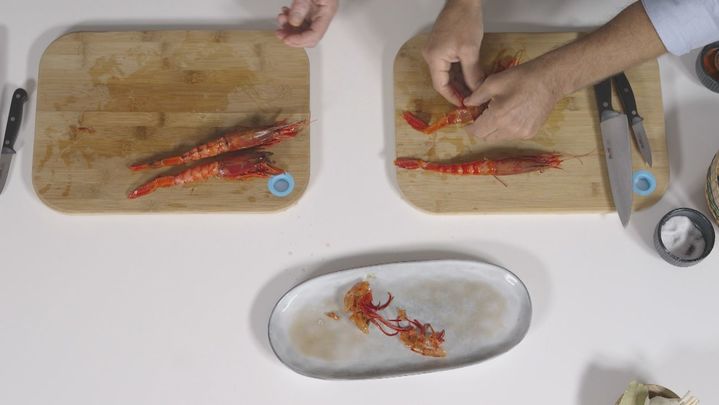 Receta de arroz negro con carabineros