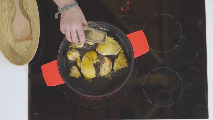 Receta de gallina en pepitoria