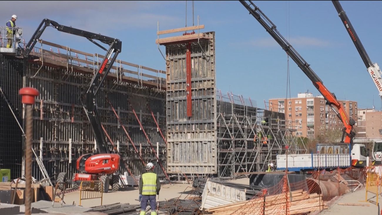 Obras de la Cubierta de la M-30 en Madrid Río