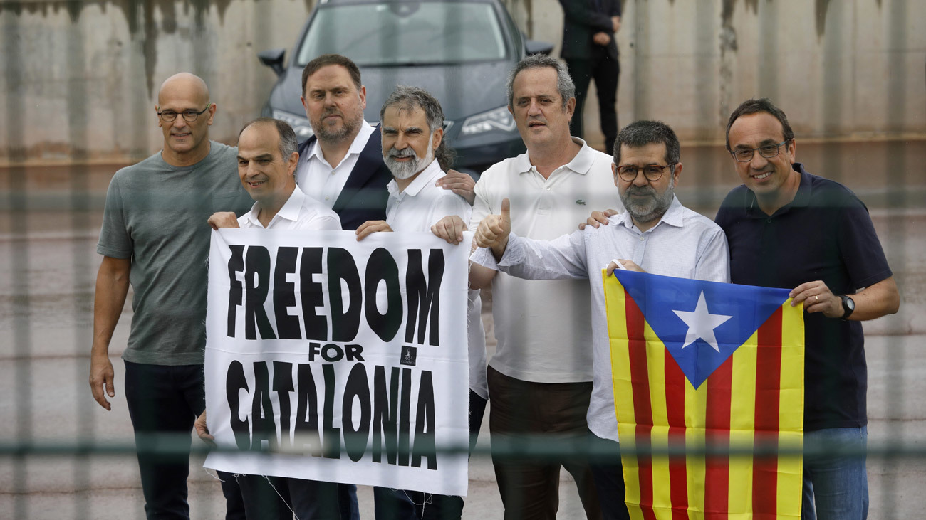 Imagen de los políticos catalanes indultados el 23 de junio por el Gobierno de España
