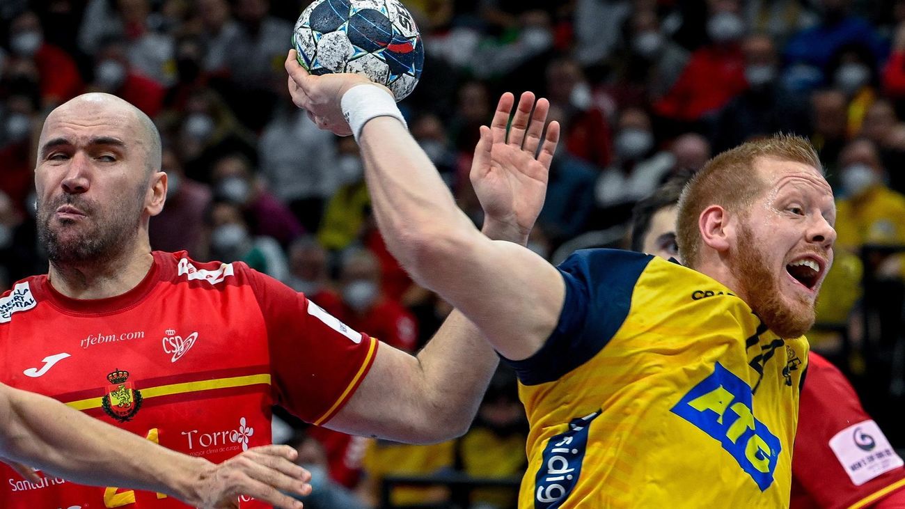 Final del Europeo de balonmano entre España y Suecia