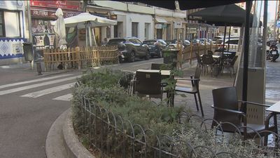 Los vecinos de la calle Ponzano, en contra de la nueva ordenanza de terrazas Covid