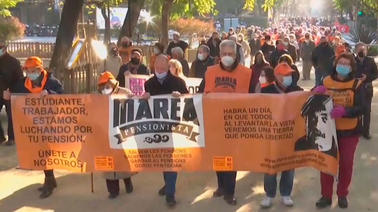 Los pensionistas reivindican en Barcelona el incremento de las pensiones con el IPC real