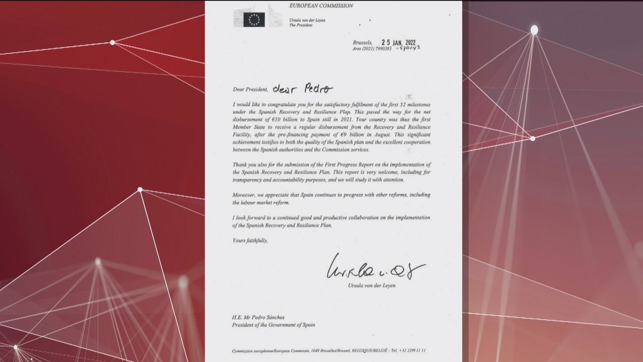 Cuando se confunde el elogio y el protocolo o la historia de la carta de Von der Layen a Pedro Sánchez