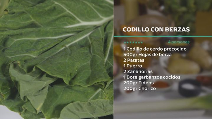 Receta de codillo con berzas