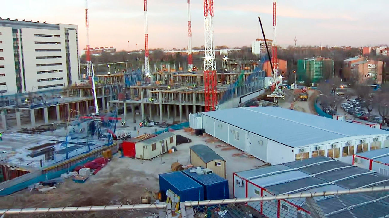 Así avanzan las obras del 12 de Octubre: Ya están levantadas las primeras plantas del nuevo Edificio de Hospitalización