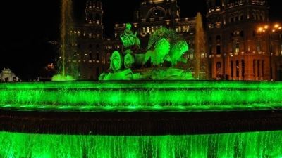 La fuente de Cibeles se iluminará de color verde para conmemorar el Día Mundial contra el Cáncer