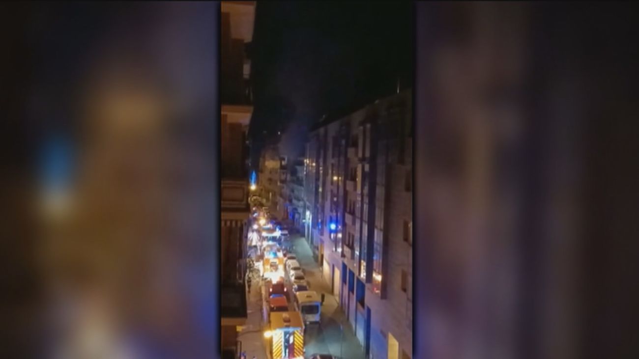 Incendio en un edificio 'okupa' de la calle Jaén en Madrid