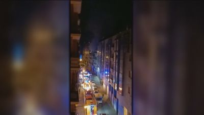 Incendio en un edificio 'okupa' de la calle Jaén en Madrid