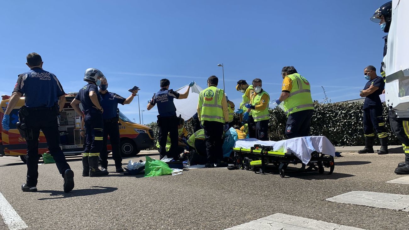 Atropello de un peatón en Valdebebas en 2021