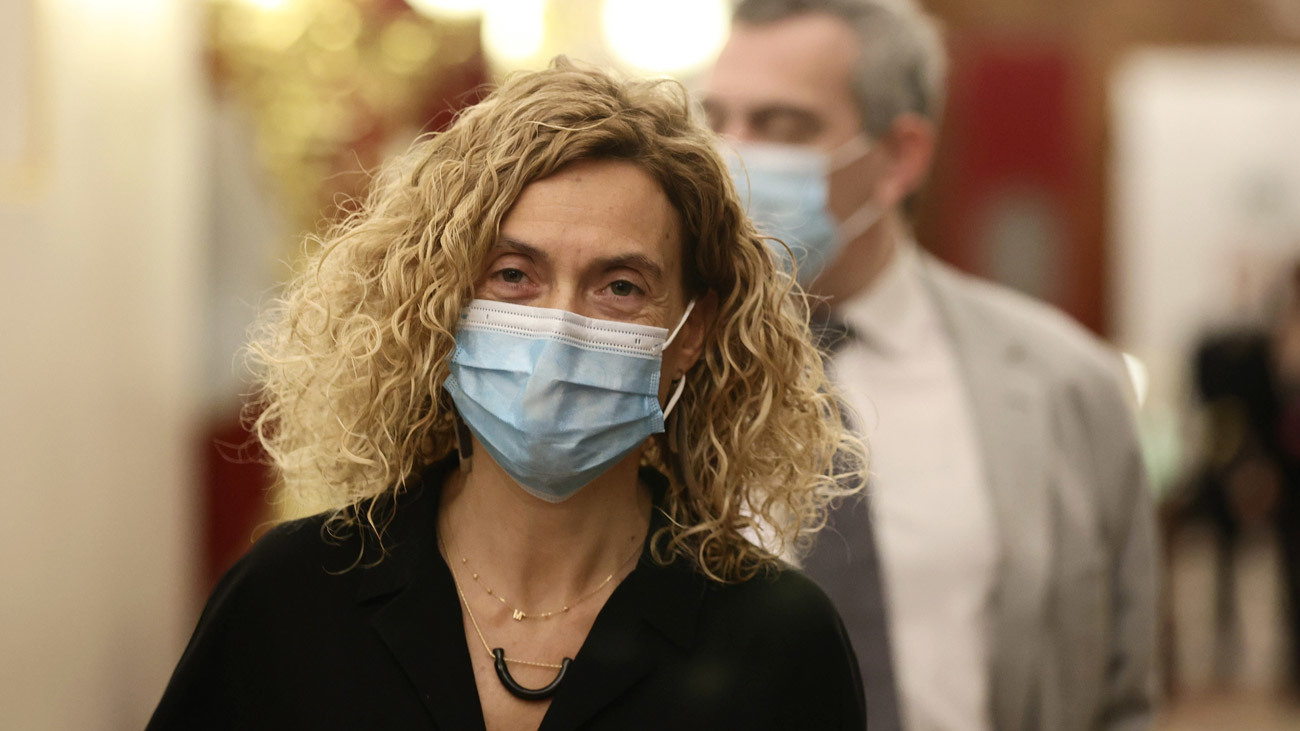 La presidenta del Congreso, Meritxell Batet, a su llegada a una reunión de la Mesa del Congreso de los Diputado