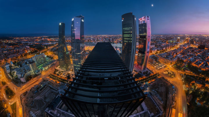 Las Cinco Torres de Madrid, desde la cubierta de la torre Caleido / José Ángel Izquierdo (@jaicano)
