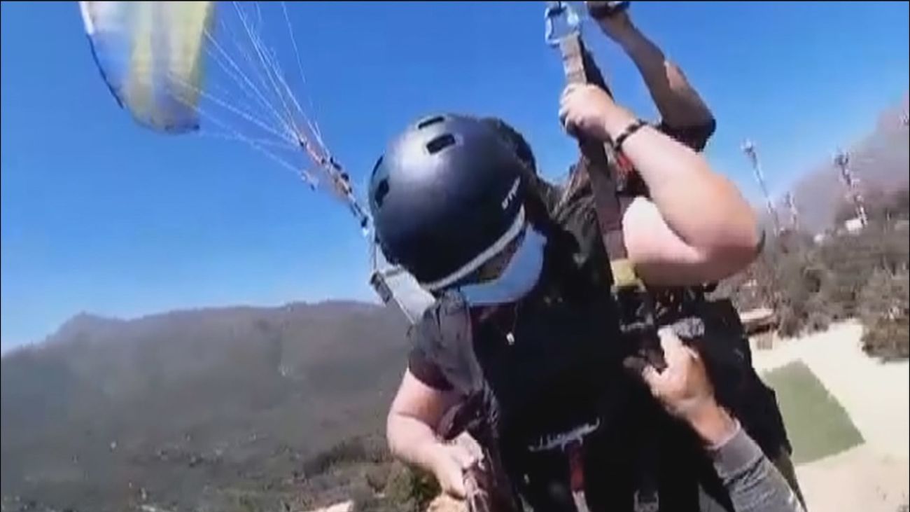 Tensión de altos vueltos, el gran susto de un instructor de parapente