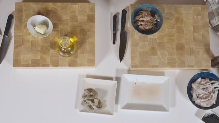 Espaguetis negros mar y montaña