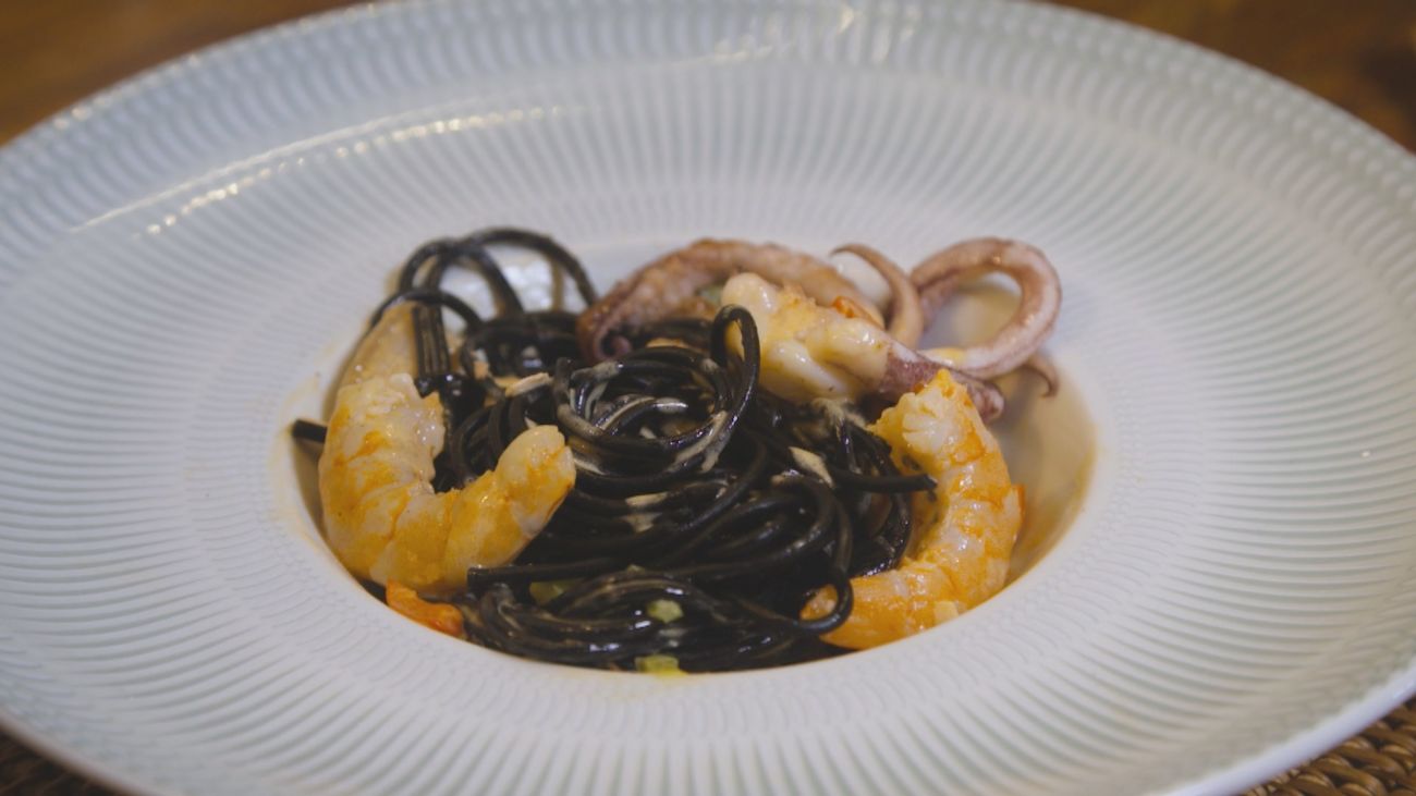Hasta la cocina: Espaguetis negros mar y montaña