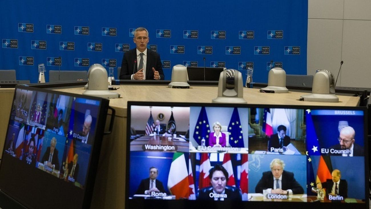Reunión de EEUU, OTAN y UE por videoconferencia