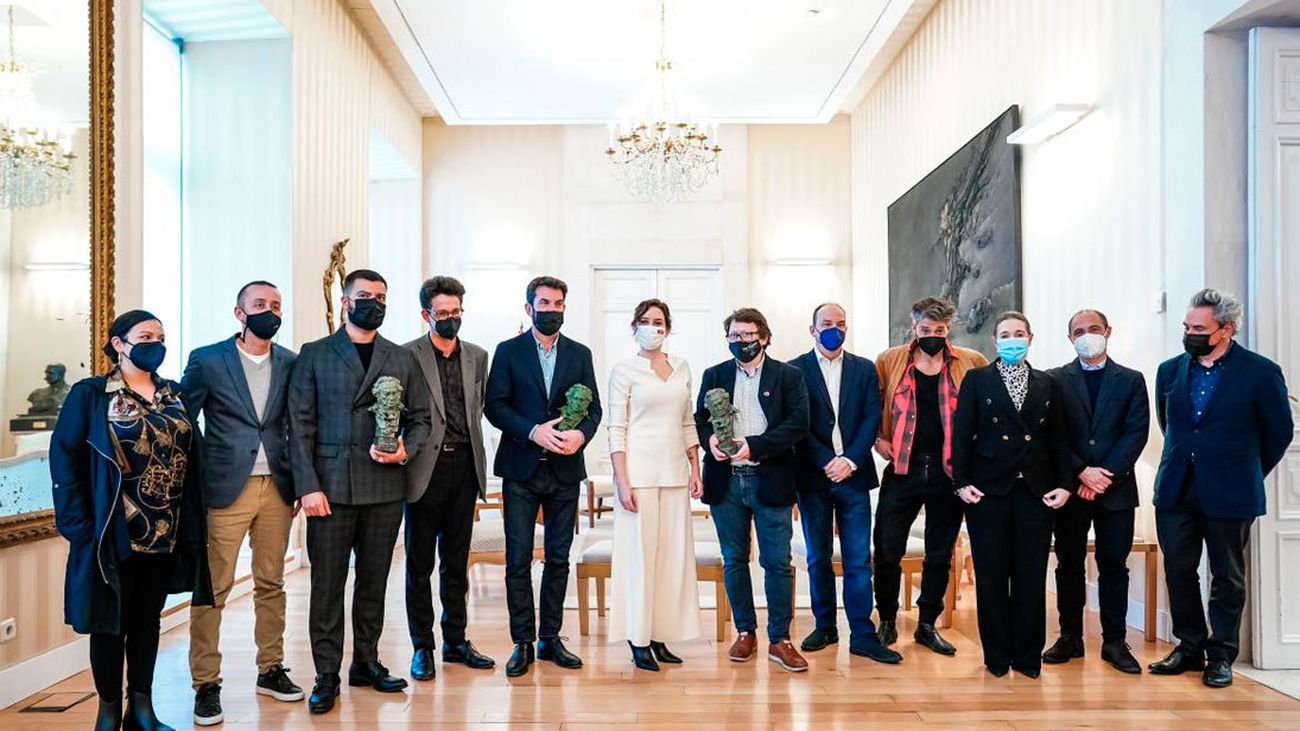 Ayuso recibe a los ganadores de los Goya y al nominado al Oscar que han contado con apoyo de la Comunidad