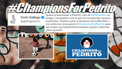 #ChampionsforPedrito, el partido para ayudar a un niño con una enfermedad rara